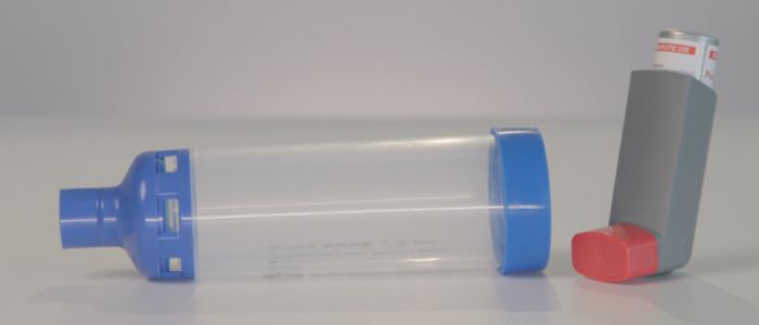 metered dose inhaler with a spacer